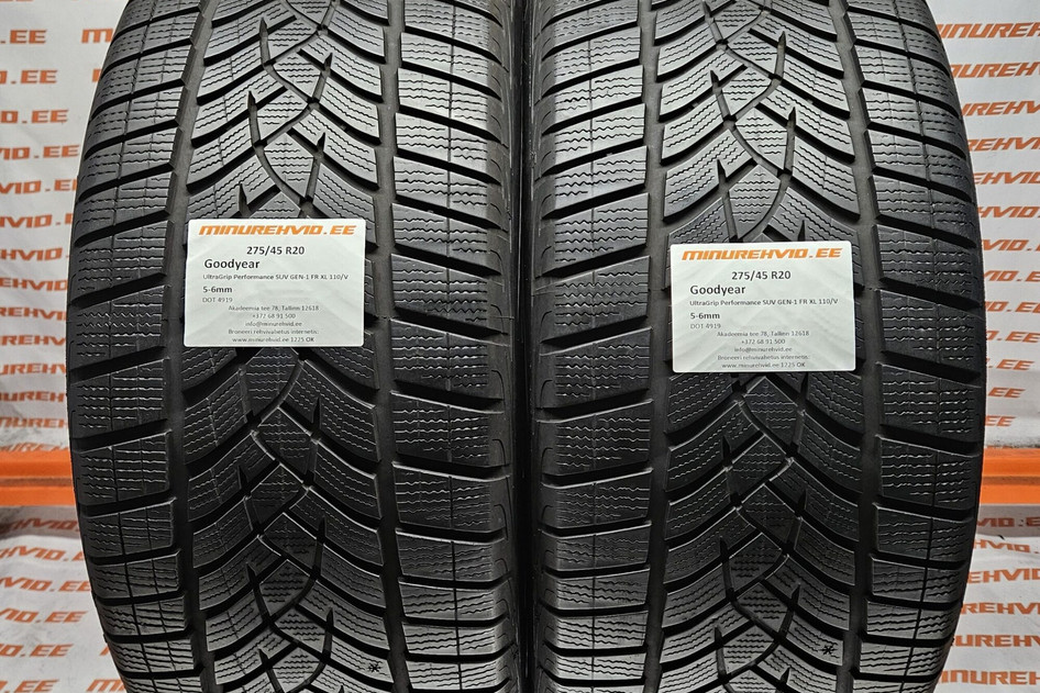 Used studless winter tire 275/45R20 GoodYear UltraGrip Performance SUV GEN-1 FR XL 110/V