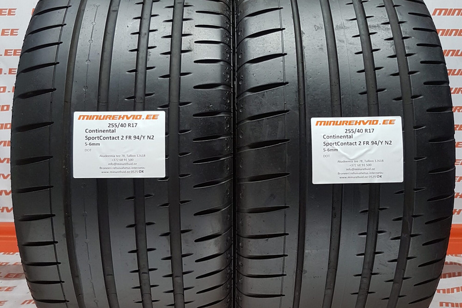 Used summer tire 255/40R17 Continental SportContact 2 FR 94/Y N2