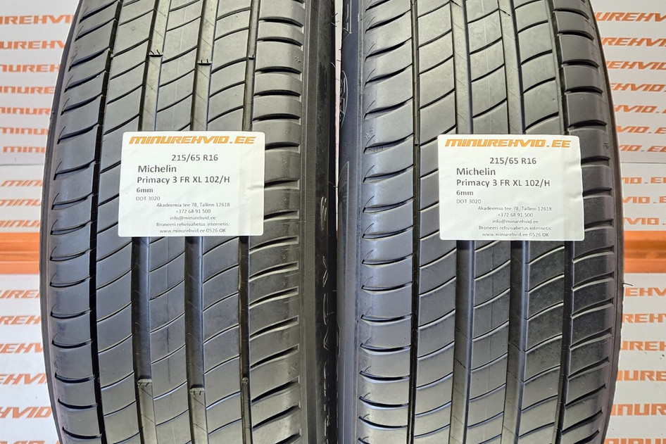 Подержанный летняя шина 215/65R16 Michelin Primacy 3 FR XL 102/H