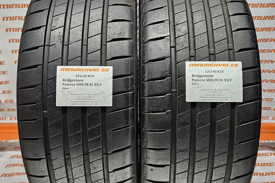 Kasutatud suverehv 225/40R19 Bridgestone Potenza S005 FR XL 93/Y