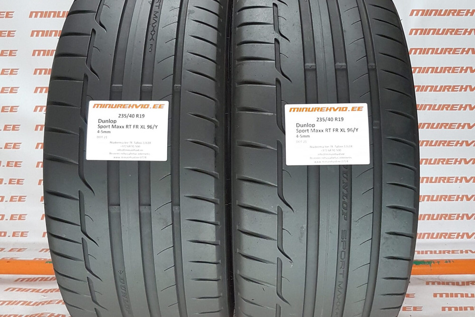 Kasutatud suverehv 235/40R19 Dunlop Sport Maxx RT FR XL 96/Y