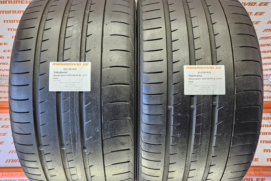 Used summer tire 315/30R22 Yokohama Advan Sport V105 N0 FR XL 107/Y 2724