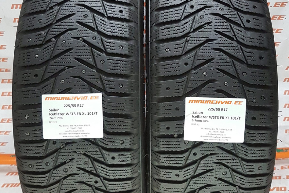 Used studded tire 225/55R17 Sailun IceBlazer WST3 FR XL 101/T