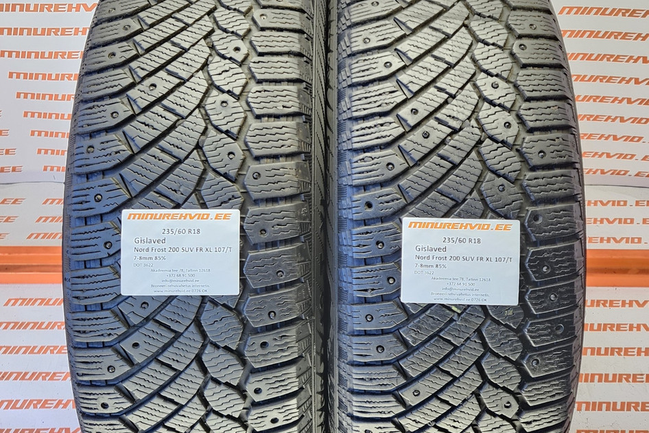 Подержанный шипованная шина 235/60R18 Gislaved Nord Frost 200 SUV FR XL 107/T