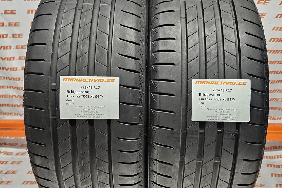 Used summer tire 225/45R17 Bridgestone Turanza T005 XL 94/Y