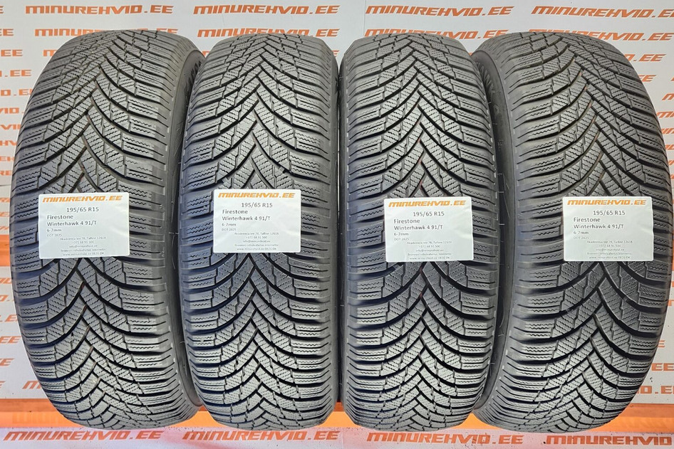 Kasutatud lamellrehv 195/65R15 Firestone Winterhawk 4 91/T