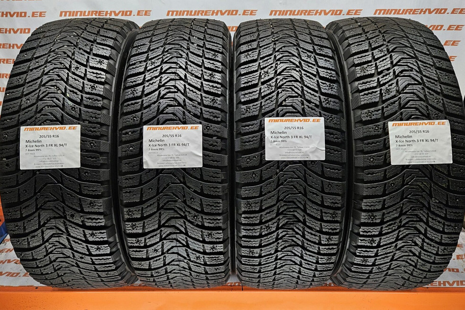 Lietots studded tire 205/55R16 Michelin X-Ice North 3 FR XL 94/T 4121