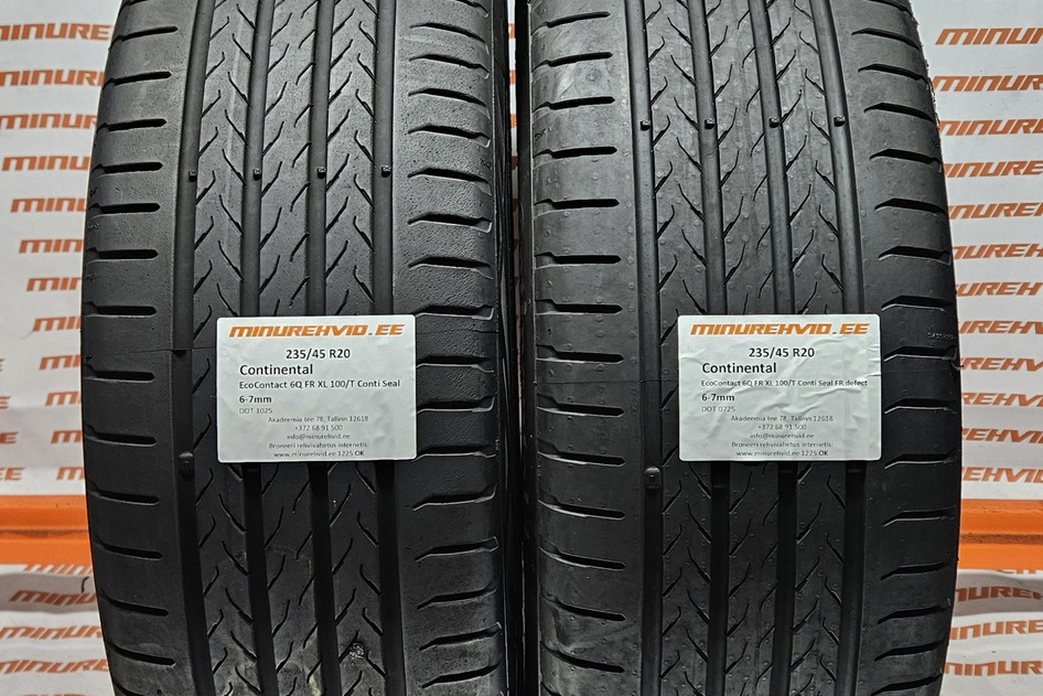 Lietots summer tire 235/45R20 Continental EcoContact 6Q FR XL 100/T Conti Seal FR defect