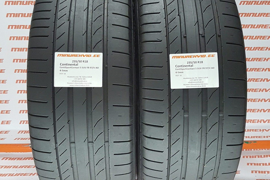 Kasutatud suverehv 235/50R18 Continental ContiSportContact 5 SUV FR 97/V AO