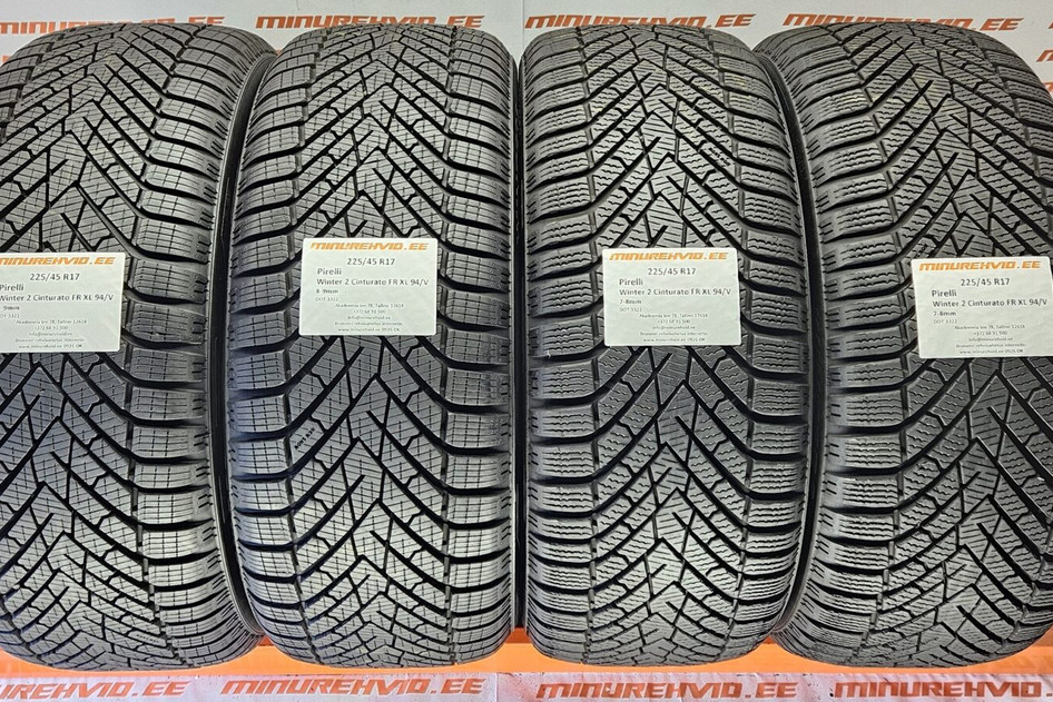 Kasutatud lamellrehv 225/45R17 Pirelli Winter 2 Cinturato FR XL 94/V