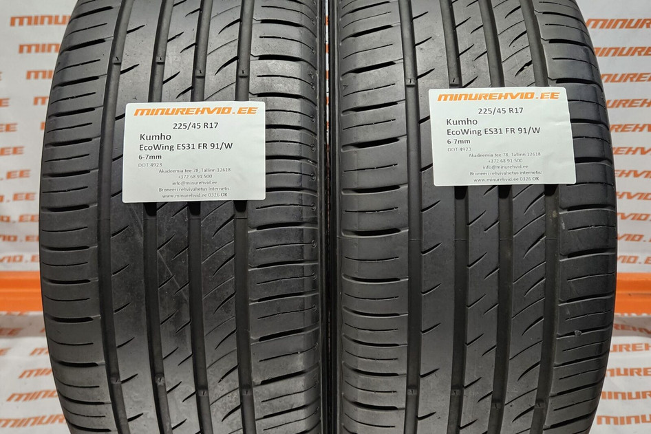 Kasutatud suverehv 225/45R17 Kumho EcoWing ES31 FR 91/W