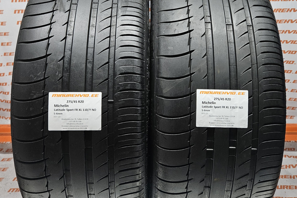 Used summer tire 275/45R20 Michelin Latitude Sport FR XL 110/Y NO