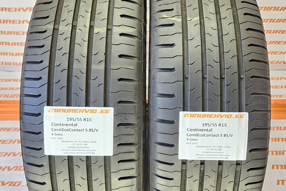 Used summer tire 195/55R15 Continental ContiEcoContact 5 85/V