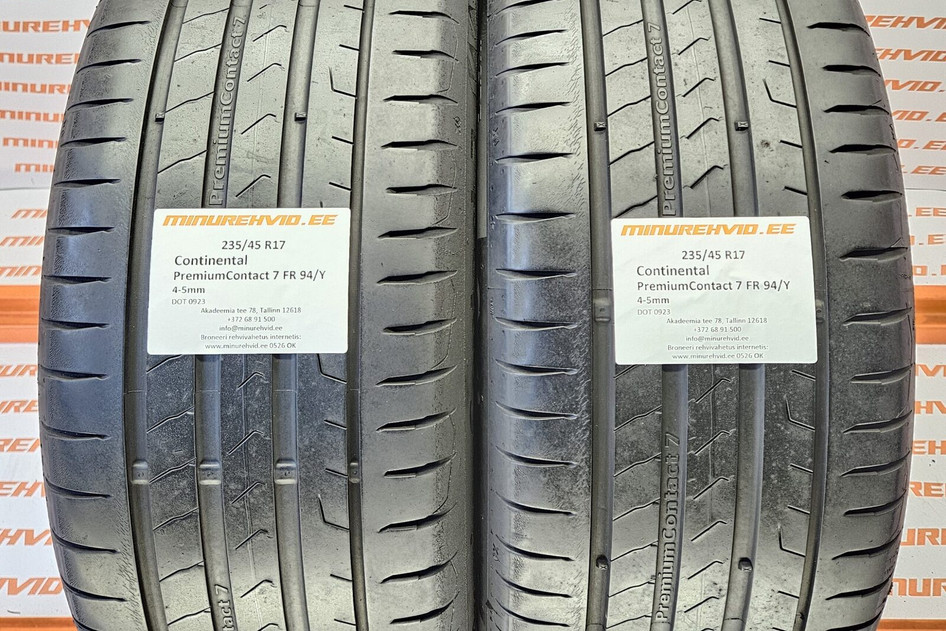 Подержанный летняя шина 235/45R17 Continental PremiumContact 7 FR 94/Y