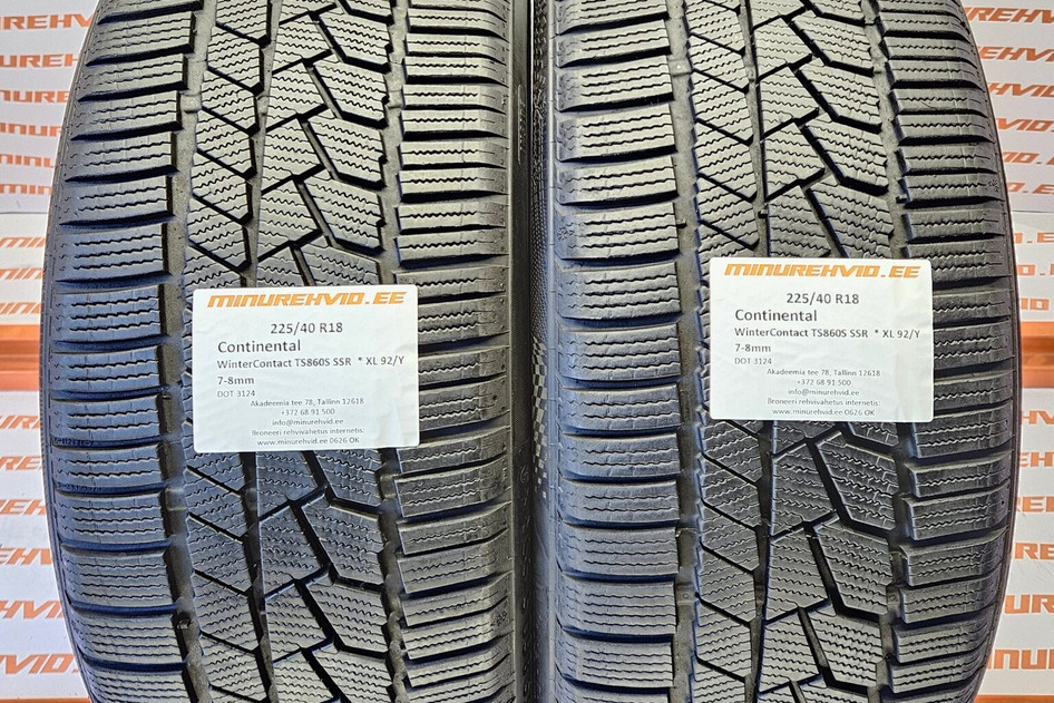 Подержанный нешипованная шина 225/40R18 Continental WinterContact TS860S SSR  * XL 92/Y