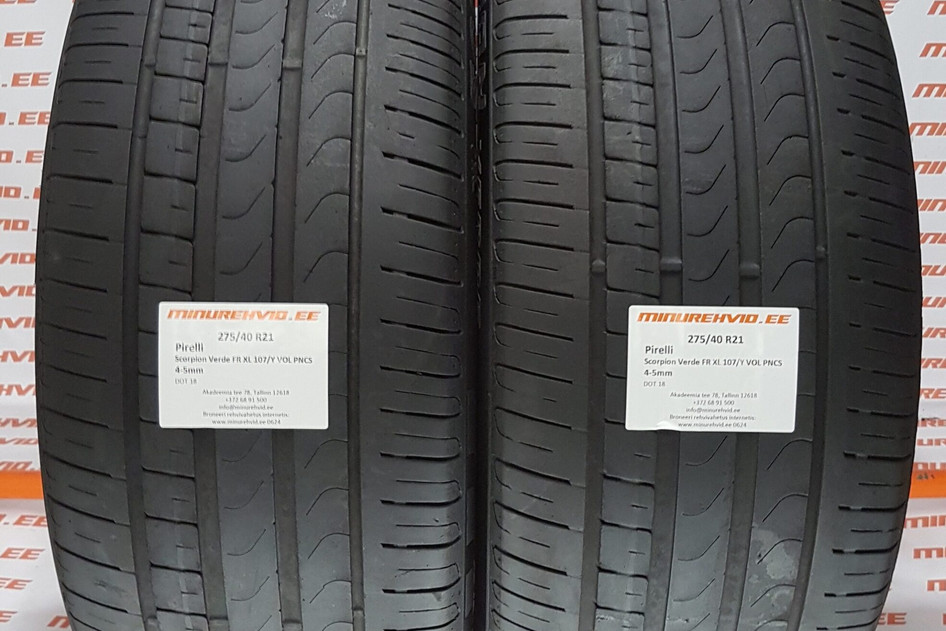 Kasutatud suverehv 275/40R21 Pirelli Scorpion Verde FR XL 107/Y VOL PNCS