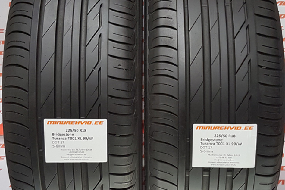 Kasutatud suverehv 225/50R18 Bridgestone Turanza T001 XL 99/W *