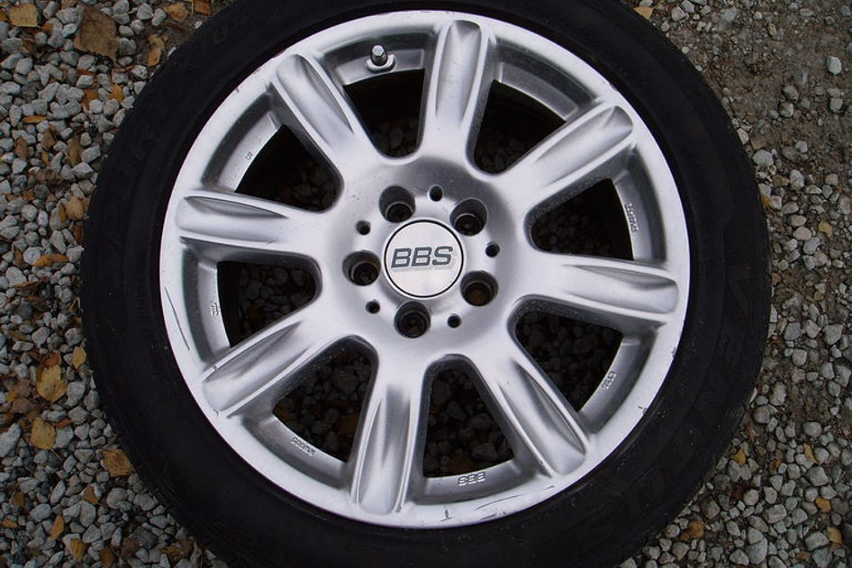 Used steel wheel+summer tire 245/45R17, Bbs