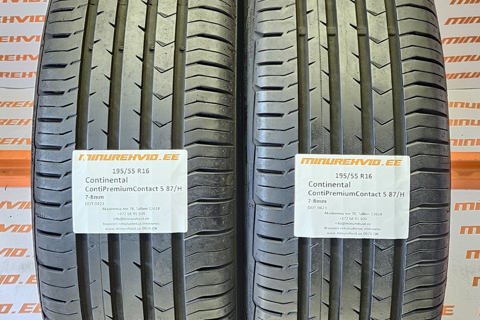 Kasutatud suverehv 195/55R16 Continental ContiPremiumContact 5 87/H 0423
