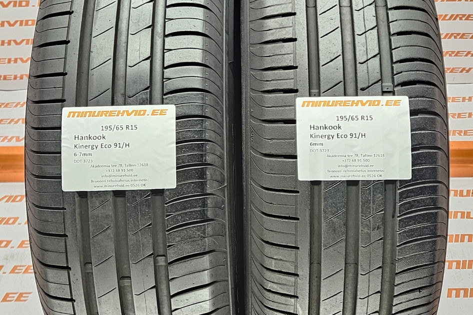 Used summer tire 195/65R15 Hankook Kinergy Eco 91/H