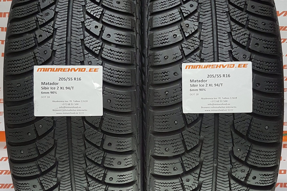 Used studded tire 205/55R16 Matador Sibir Ice 2 XL 94/T-