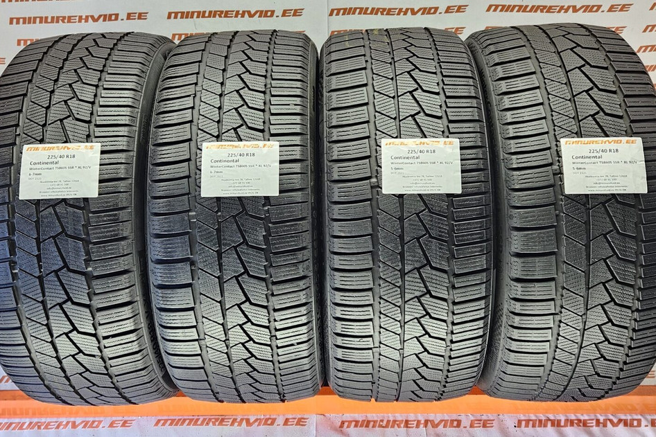 Kasutatud lamellrehv 225/40R18 Continental WinterContact TS860S SSR * XL 92/V 2x5-6 2x6-7