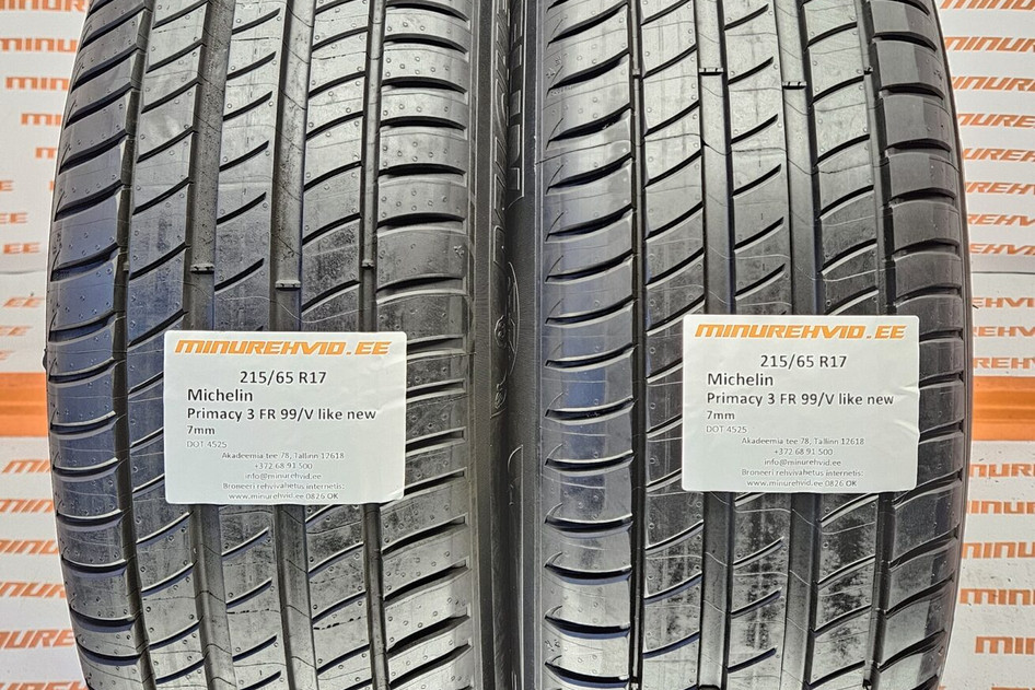 Kasutatud suverehv 215/65R17 Michelin Primacy 3 FR 99/V like new 4525