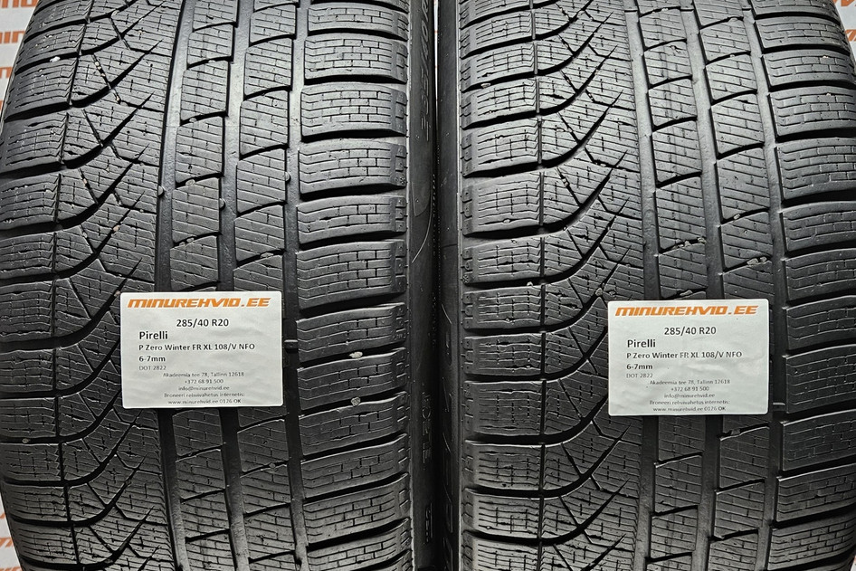 Подержанный нешипованная шина 285/40R20 Pirelli P Zero Winter FR XL 108/V NFO