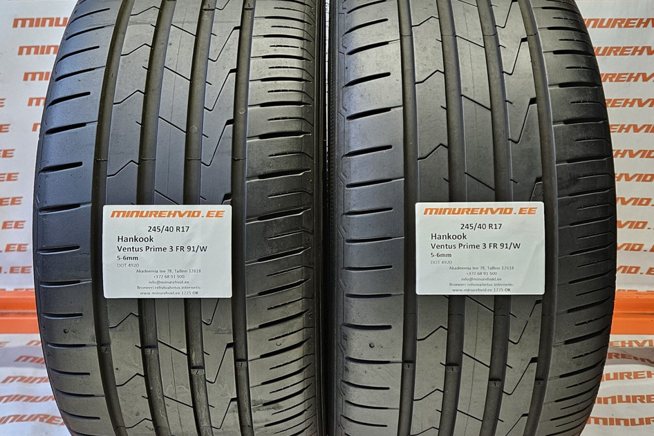 Used summer tire 245/40R17 Hankook Ventus Prime 3 FR 91/W