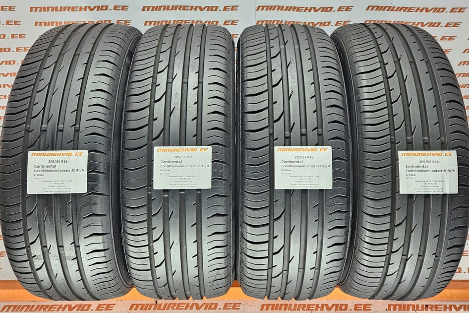 Подержанный летняя шина 205/55R16 Continental ContiPremiumContact 2E 91/H