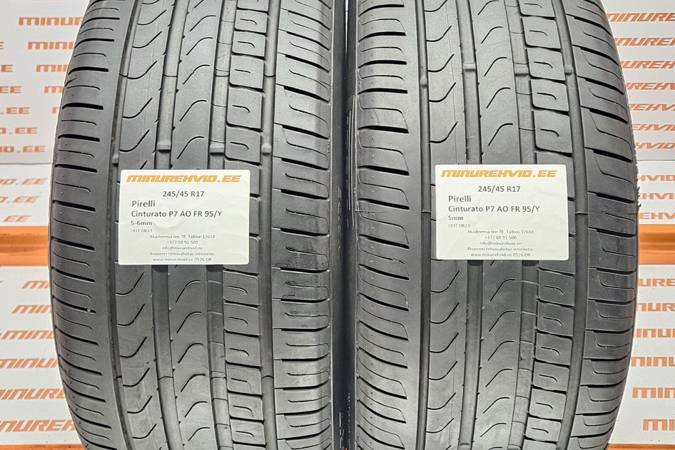 Lietots summer tire 245/45R17 Pirelli Cinturato P7 AO FR 95/Y