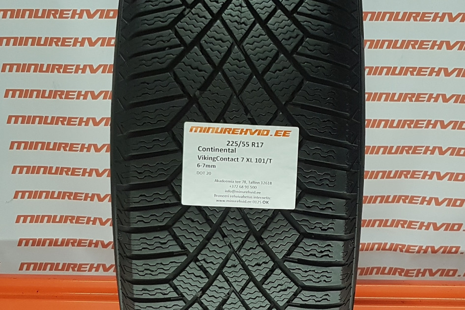 Used studless winter tire 225/55R17 Continental VikingContact 7 XL 101/T