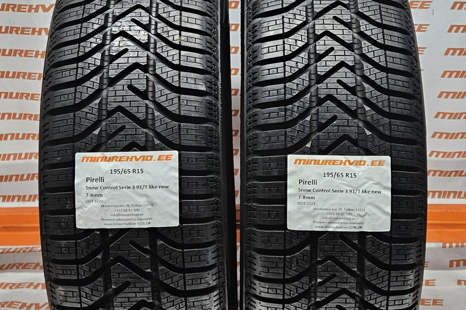 Kasutatud lamellrehv 195/65R15 Pirelli Snow Control Serie 3 91/T like new