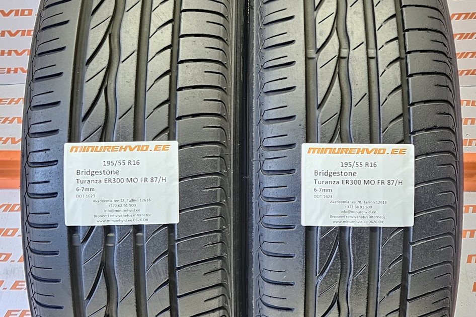 Kasutatud suverehv 195/55R16 Bridgestone Turanza ER300 MO FR 87/H