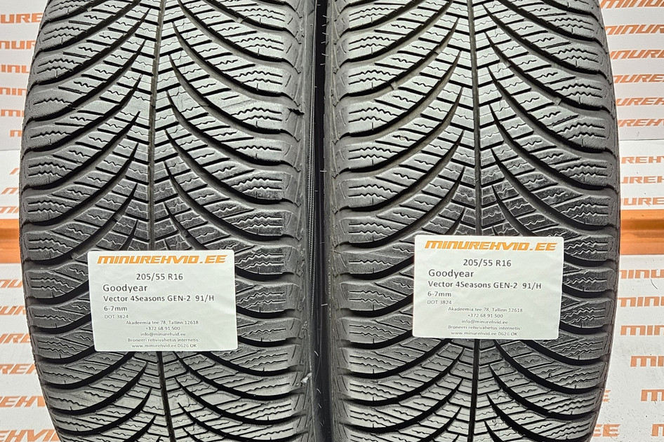 Kasutatud lamellrehv 205/55R16 GoodYear Vector 4Seasons GEN-2 91/H