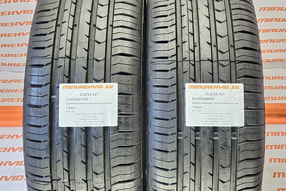 Kasutatud suverehv 215/55R17 Continental ContiPremiumContact 5 94/V Seal Inside like new 1021