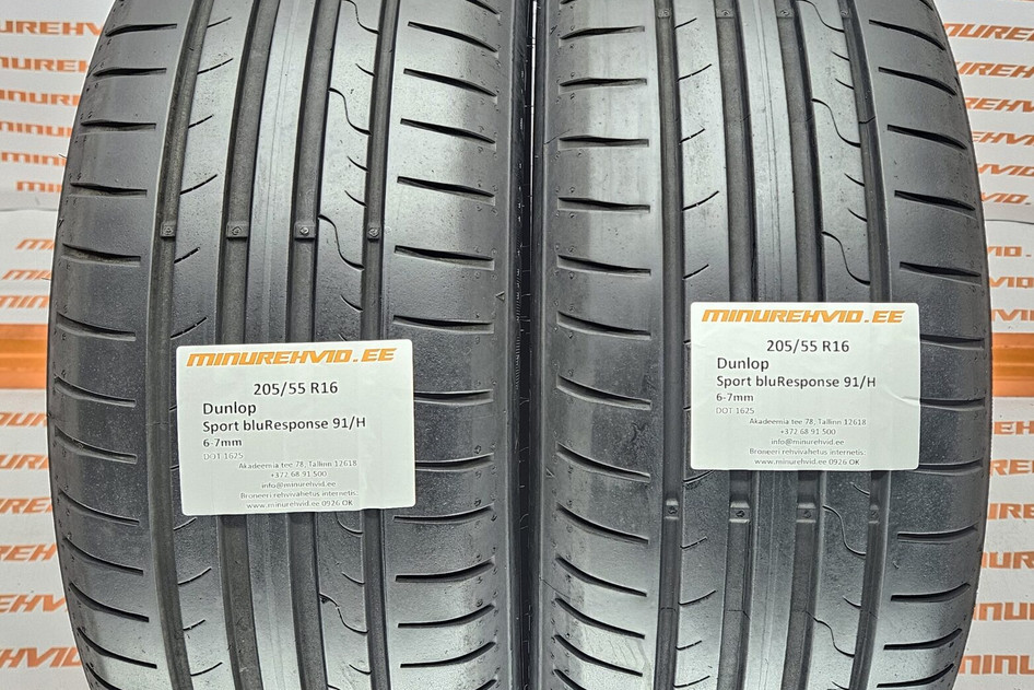 Kasutatud suverehv 205/55R16 Dunlop Sport bluResponse 91/H 1625