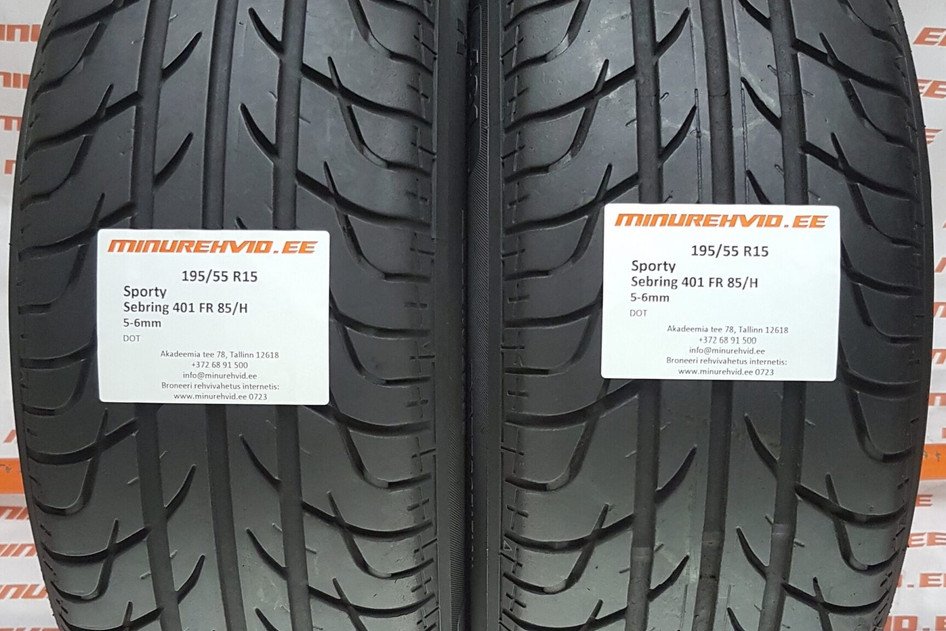 Подержанный летняя шина 195/55R15 Sportiva Sporty Sebring 401 FR 85/H