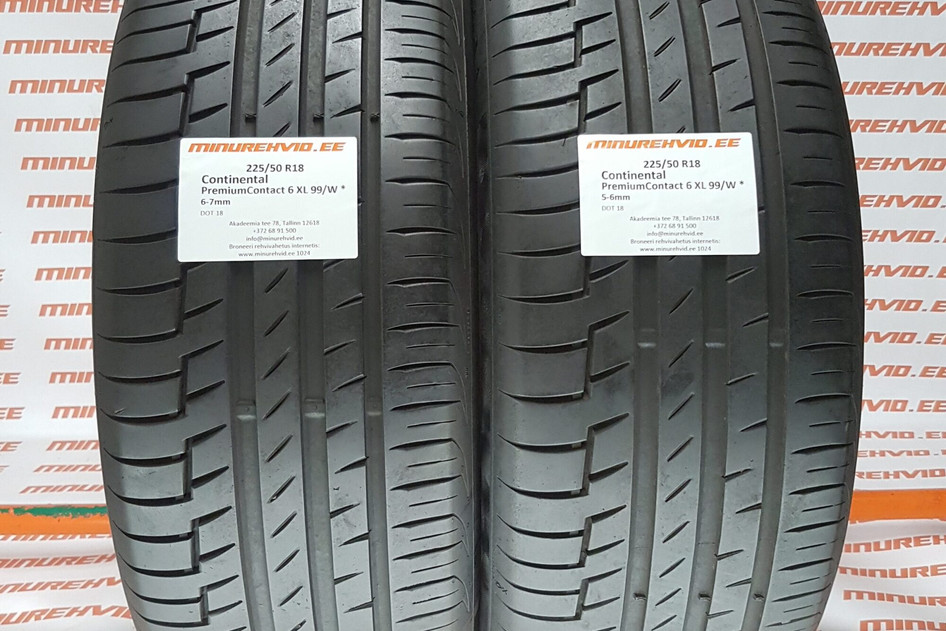 Kasutatud suverehv 225/50R18 Continental PremiumContact 6 XL 99/W *