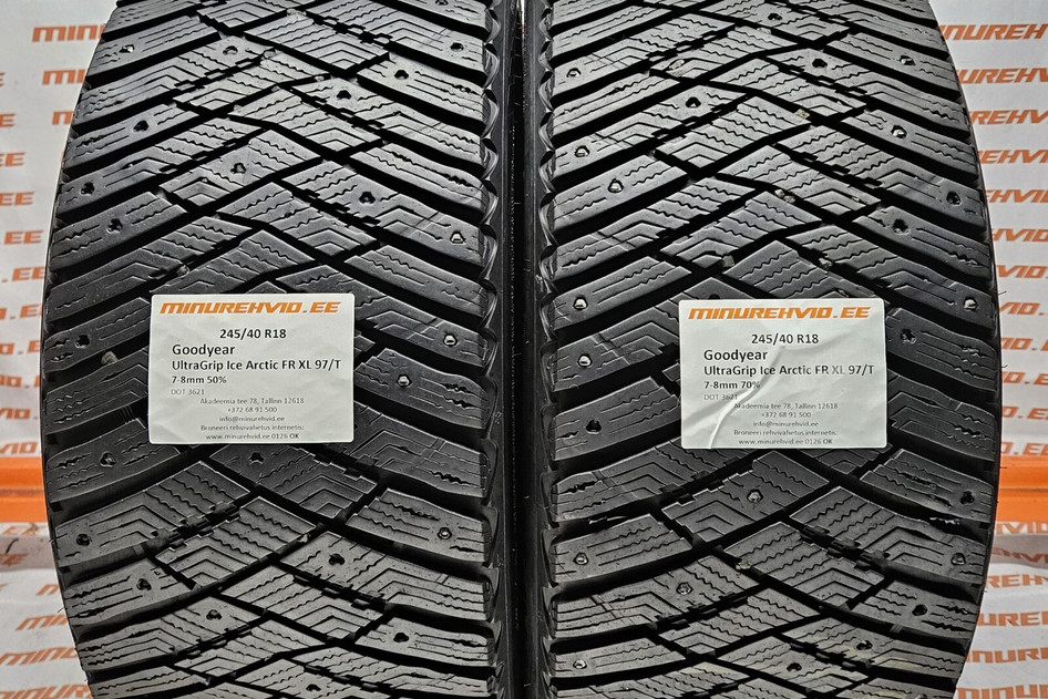Подержанный шипованная шина 245/40R18 GoodYear UltraGrip Ice Arctic FR XL 97/T