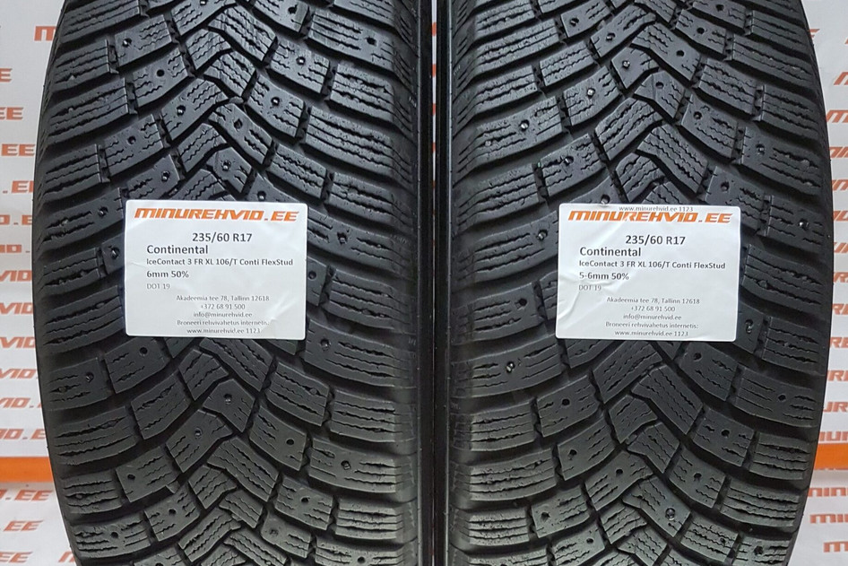 Used studded tire 235/60R17 Continental IceContact 3 FR XL 106/T ContiFlexStud