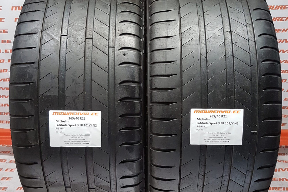 Used summer tire 265/40R21 Michelin Latitude Sport 3 FR 101/Y N2