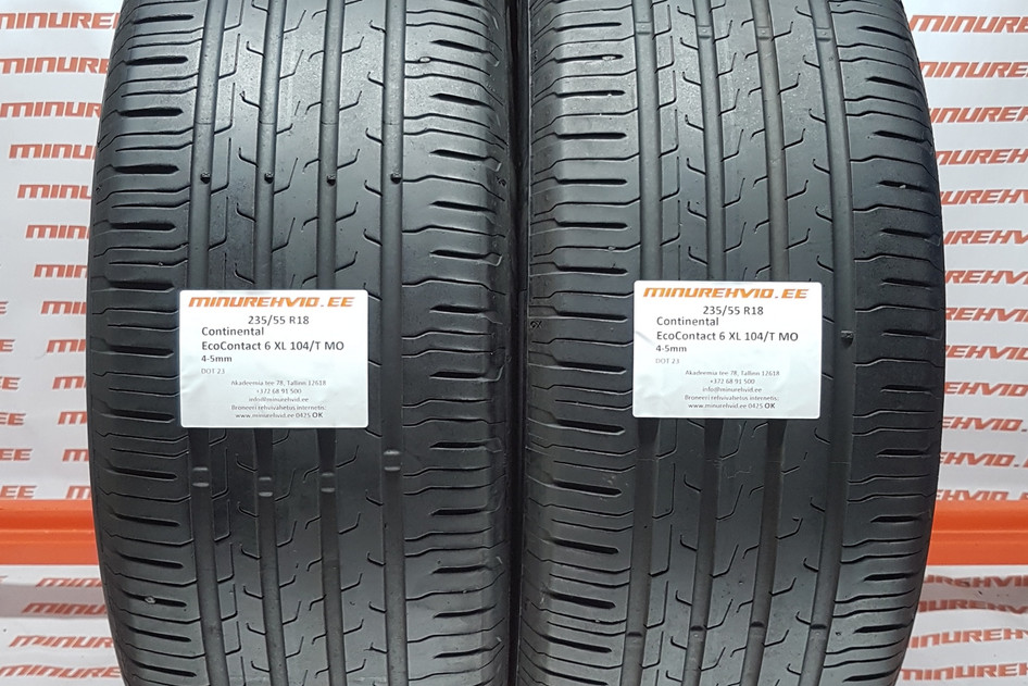 Used summer tire 235/55R18 Continental EcoContact 6 XL 104/T MO