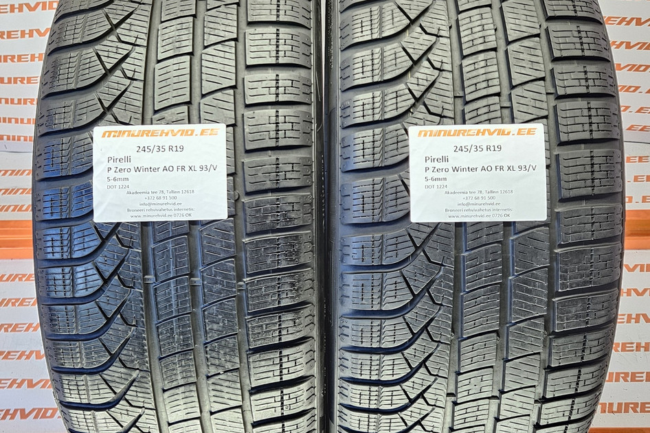 Used studless winter tire 245/35R19 Pirelli P Zero Winter AO FR XL 93/V