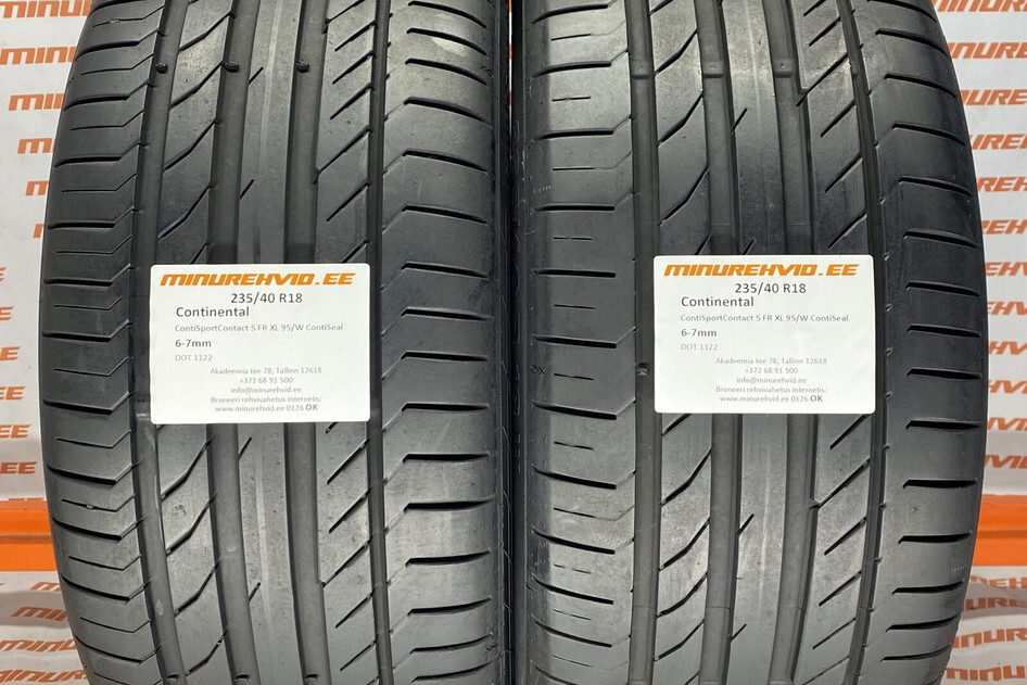 Used summer tire 235/40R18 Continental ContiSportContact 5 FR XL 95/W ContiSeal