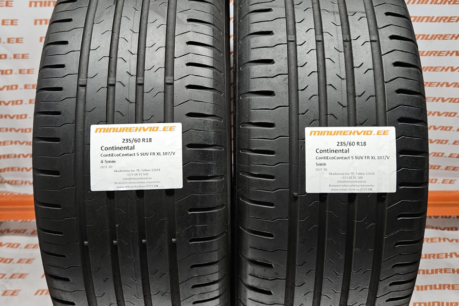 Used summer tire 235/60R18 Continental ContiEcoContact 5 SUV FR XL 107/V