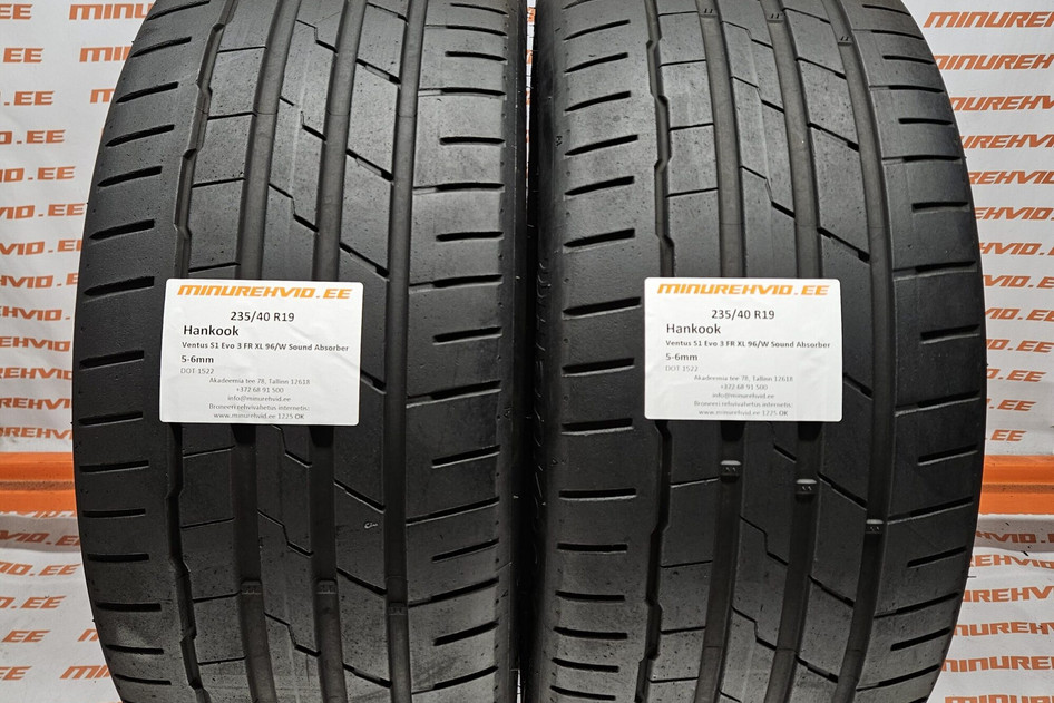 Used summer tire 235/40R19 Hankook Ventus S1 Evo 3 FR XL 96/W Sound Absorber