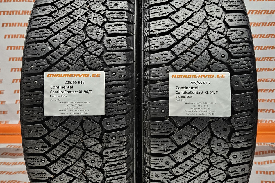 Подержанный шипованная шина 205/55R16 Continental ContiIceContact XL 94/T