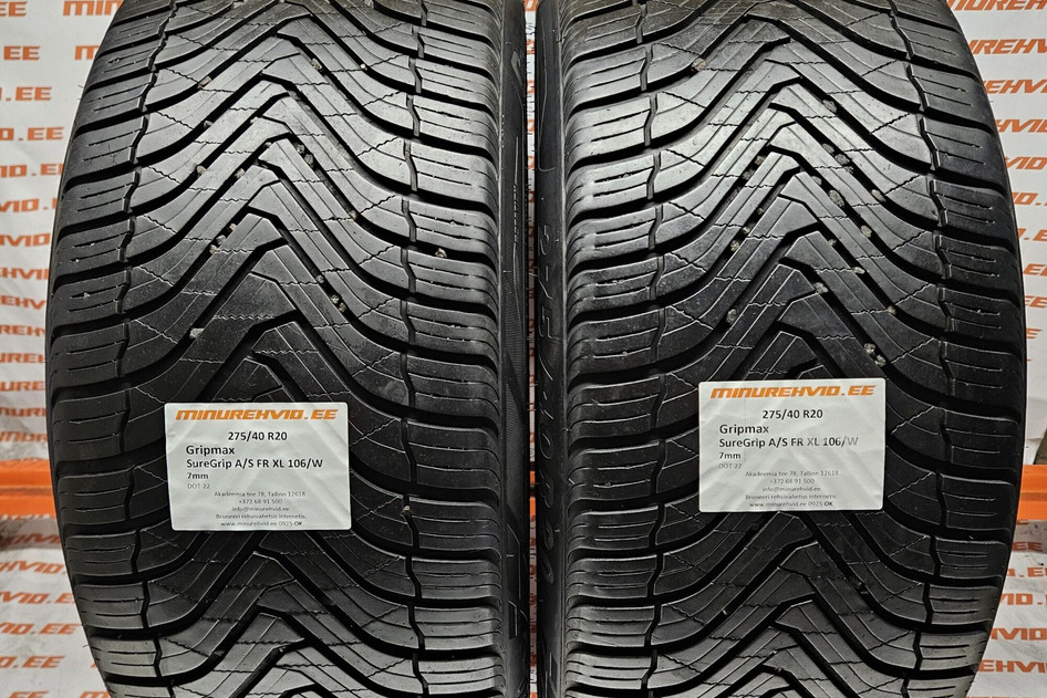 Used summer tire 275/40R20 Gripmax SureGrip A/S FR XL 106/W