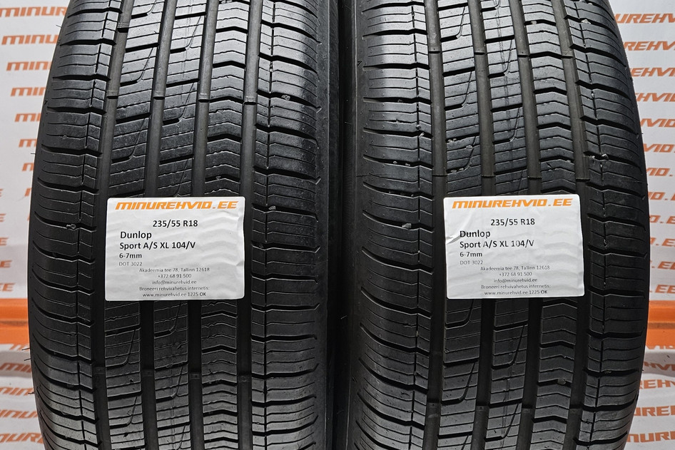 Used summer tire 235/55R18 Dunlop Sport A/S XL 104/V